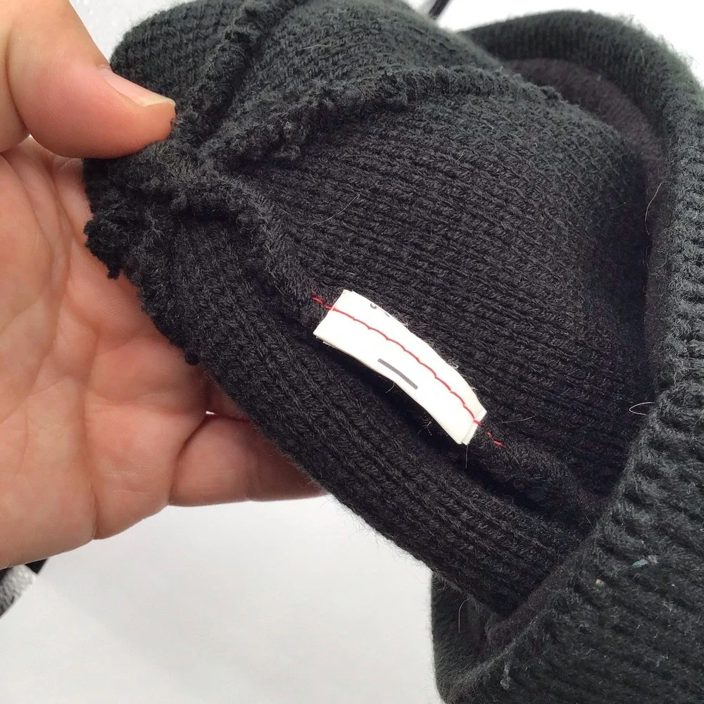 The North Face Black Fleece Lined Knit Beanie Hat Adult One Size